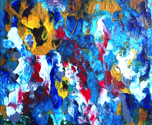 Abstract Blue Gothic Angelica 01