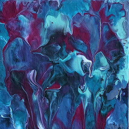 Blue Gothic Floral 01