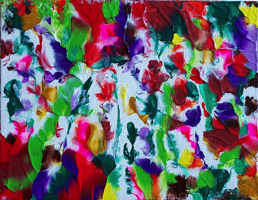 Red & Orange Sunset Floral 01