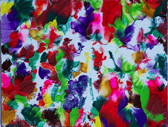 Red & Orange Sunset Floral 02