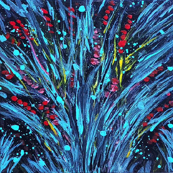 Grass Spikes with Fire Flies
